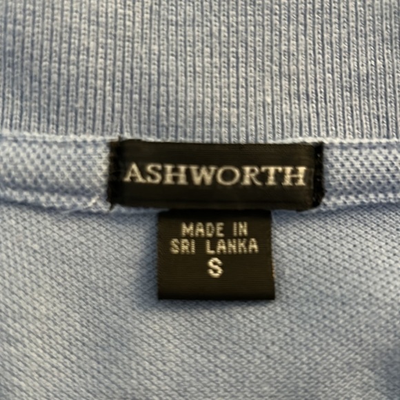 Ashworth Academia Blue Sleeveless Polo Golf Shirt Size Small - Picture 5 of 7